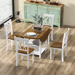 Color: Walnut+White  Material: LVL, Rubber Wood, Acacia Wood, MDF  Size of the Unfolded Table: 42.5