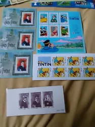 Timbres Neuf Harry Potter,Tintin.