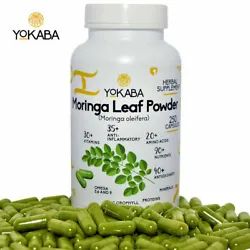 Moringa Oleifera Leaf Powder 250 Capsules x 500mg ( size 