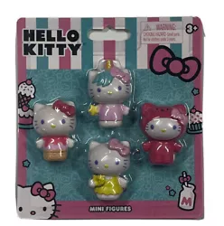 BRAND NEW! Sanrio Hello Kitty Cat Mini Figures 4 Pack. Am1