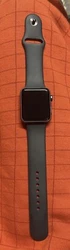 Apple Watch Series 3 42mm Black Sport Band - Space Gray. No charger