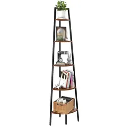 👍【Versatile Corner Stand】The corner bookshelves feature varying depths for each tier, all at 13