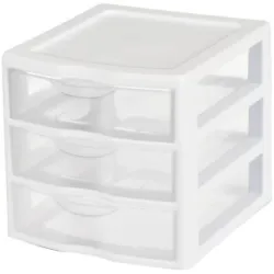 Multiple units can stack on top of each other to create customized storage solution. The Clear view drawer units...