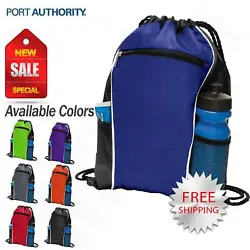 This spacious cinch pack is ready for any sport or activity. 210 denier polyester Black drawcord closure Front zippered...