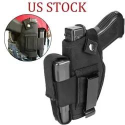 Heavy duty belt clip ensures your holster stays put when you draw your gun. 1 x Holster. Built-in elastic slot with...