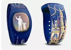 You are Purchasing ONE Walt Disney World 50th Anniversary Partners Walt & Mickey Cinderella Castle MagicBand+ Plus....