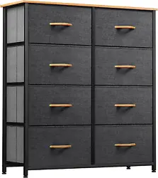 8- DRAWER DRESSER- The 8 deep drawers are foldable and removable, with easy-to-pull plastic handles rounding out the...