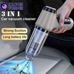 Upgraded 3 in 1 Handheld Vacuum Cleaner. Minis body size, easy to carry, with a 120W 7.4V strong pure copper motor,...