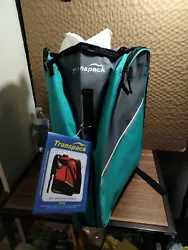 Transpack Edge Ski Snowboard Boot Helmet Gear Backpack Teal Gray. 3 pockets. 1 inside 2 outside
