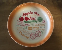 Curious about what you need to make an apple pie?. Well, wonder no more. This stoneware pie plate delightfully...