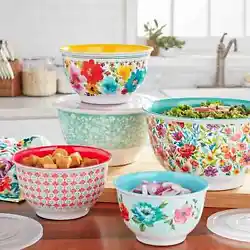 Woman Petal Party 10-Piece Bowl Set is a must-have for every country cook! Bowls nest for compact and convenient...