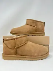 This is an 100% authentic pair of UGG Classic Ultra Mini Chestnut Boots.