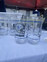 NFL Dallas Cowboys glass cups Set Of 4.