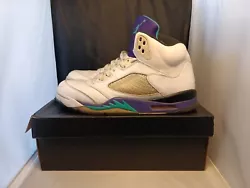 Nike Air Jordan 5 Retro Sneakers White, Grape, Teal Mens Shoe Size 12  #136027-108 Pre-owned, good condition Original...