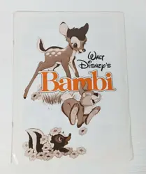 Disneys Bambi rerelease pressbook Walt Disney promotional press ad pad material 1970-1989. includes Ad pad insert for...