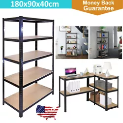 5 Tier Shelf, Large: H 180 x W 90 x D 40 Cm Approx. LARGE BAY SIZES - 1800mm x 900mm x 400mm, and capable of holding...