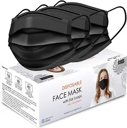 Breathable and Soft: These black disposable masks are designed to be lightweight and breathable. Black masks look more...