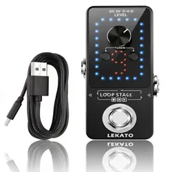 Lekato guitar effect pedal makes you enjoy the pure music. LEKATO guitar effect pedal looper built-in high-sensitivity...