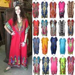 This simple random go to Kaftan is 100 % Polyester. Wear this kaftan to a casual evening out for drinks with friends,...
