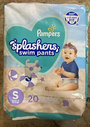 Pampers Splashers Disposable Swim Pants Diapers Gap-Free Fit Small Size 13-24 LB. For worry-free play, Splashers swim...
