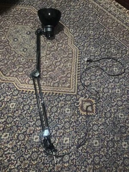 VINTAGE MCM DRAFTING TABLE DESK LAMP LIGHT ARTICULATING SWING ARM Black LUXO. Very good working condition. Tested and...