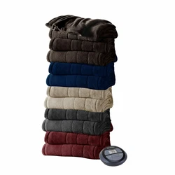 THERAPUETIC FULL BODY RELIEF WITH ADJUSTABLE HEAT SETTINGS – The cozy Channeled Microplush blanket has ultra-thin...