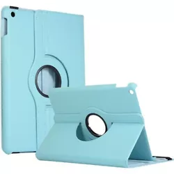 Leather Flip 360° Rotating Portfolio Case Cover for iPad Air 1/Air 2 LIGHT BLUE Leather Flip 360° Rotating Portfolio...