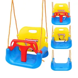 Cutout handles in the T-bar allows kids to grip firmly while swinging, easing their mind. Attach the yellow bracket to...