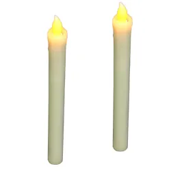 These beautiful LED candles have a real dripping wax outside finish. Their ivory color resembles beeswax more than the...