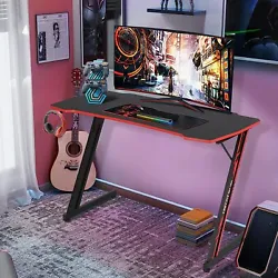 Large Surface： This gaming desk workstation provides massive space for PC, gaming keyboards, gaming monitors and...