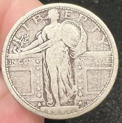 Up for sale is a 1917 D type 1 Standing Liberty quarter in very good to fine condition. What you see is what you’ll...