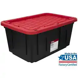 Made of durable plastic (polypropylene), the tough storage tote allows you to hide away things you don’t want to be...