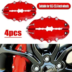 2 Pairs(1 Pair for front brake and 1 Pair for rear brake). Color: Red.