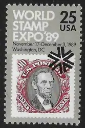 United States - General Issue - 25c - Scott#: 2410 - World Stamp Expo 89. Scott # 2410 Denomination 25c.