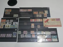 On retrouve 49 timbres neufs et obliteres. Voici un joli lot de timbres des anciennes colonies francaises. Bonne cote.