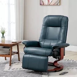 Lounge in style with the comfort of a HOMCOM swivel reclining chair. The chair reclines up to 145 degrees, the leg rest...