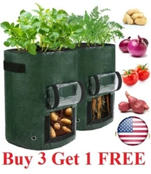 With side window for easily harvesting your potatoes, and double handles of our planting bags could bring you much...