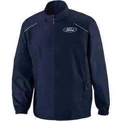 Front full zip, Embroidered Logo, Side zipper pockets, Audio port with internal pocket, Lightweight, Reflective, Water...