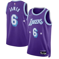 LeBron James Los Angeles Lakers Nike 2021/22 Swingman Jersey - City Edition.