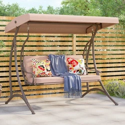 Adjustable Canopy, Canopy Included, Cushions Included, Fade Resistant, Seat Pad Included, Weather Resistant. Canopy...