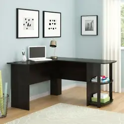 Create a stylish working station, storage unit andbookshelf in one with this unique desk. This L-shaped desk is...
