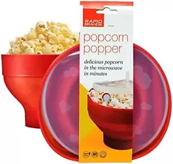 Rapid Silicone Popcorn Popper | Use this Popcorn Maker for 3 Minutes | Perfect for Dorm, Small Kitchen, or Office |...