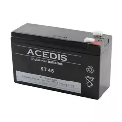 Batterie Plomb Etanche AGM VRLA - Acedis ST45. Electrolyte Absorbé. AGM - séparateurs fibres de verre - Faible...