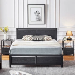 Mattress, box spring, and bedding (comforter, sheets, pillows, etc.) are NOT included. No need for box springs,...