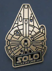 Millennium Falcon Star Wars SOLO Lucasfilm ILM VFX Cast& Crew Exclusive Disney Pin.