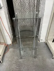 4 glass shelf organizer. Perfect for anything. Just needs to be cleaned.
