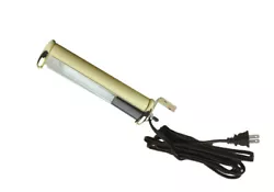 Lamp: 25 watt T10 (included). Finish: polished brass. Length: 8