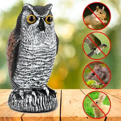 🦉 Realistic Scare Birds Away Device Garden Protectors: The owl decoy looks very realistic and will effectively...