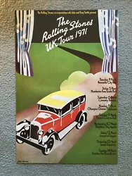 The Rolling Stones Original Concert Poster for their UK Tour in March of 1971!Art by John Pasche. Poster is printed on...