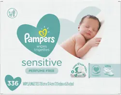 Clinically proven for sensitive skin, Pampers Sensitive baby wipes are thick and gentle for a soothing clean....